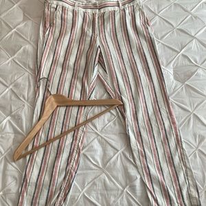 LOFT linen blend cropped pants